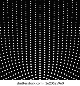 Halftone circle pattern background - monochrome vector illustration from dots