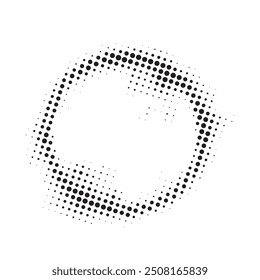 Halftone circle Pattern. Black dot effect