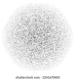 Ein Halbkreis. Pop Art Template. Abstrakter Halbtonhintergrund. Vektorgradation von Punkttexturen.