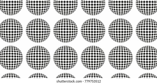 halftone circle round 3D dotted pattern  background vector