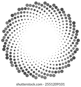 halftone circle spiral background template retro