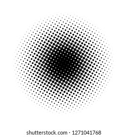 Halftone Circle. Template Gradient Background With Dots.