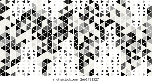 Grade Triangular de Círculo de Meio-Tom. Textura de rasterização de triângulos de meio-tom aleatórios de borda redonda. Padrão Circular De Meio Tom. Ilustração de vetor.
