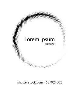 halftone circle. vector background