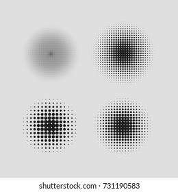 halftone circle vector  comic texture gradient half tone