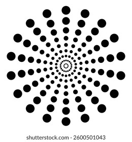 Halftone circle vector lines, Dot radial circle lines, Abstract halftone striped design element. Sun star rays symbol. Circle dots isolated on the white background. vector illustration. 