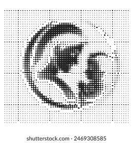 Halbtonkreis visuelle Mutter mit Babymuster