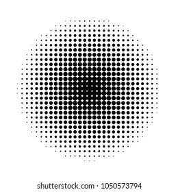 Halftone circles. Abstract halftone background. Black circles.