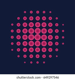 Halftone circles  background, halftone dot pattern