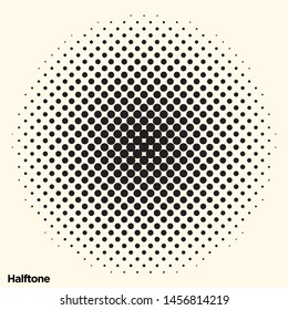 Halftone circles, halftone dot pattern