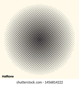 Halftone circles, halftone dot pattern