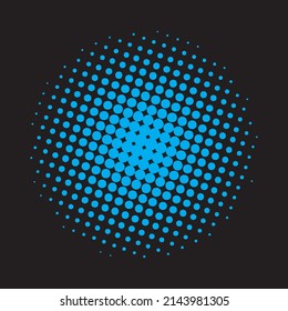 Halftone circles, halftone dot pattern