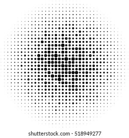 Halftone circles, halftone dot pattern