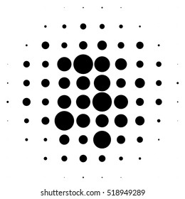 Halftone circles, halftone dot pattern