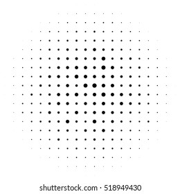 Halftone circles, halftone dot pattern