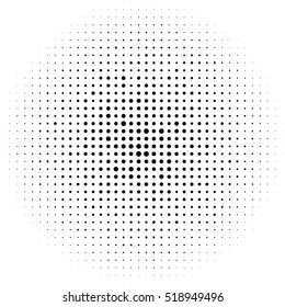 Halftone circles, halftone dot pattern