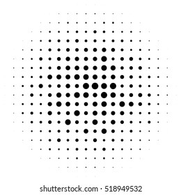 Halftone circles, halftone dot pattern