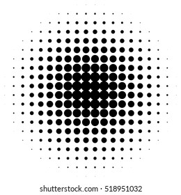 Halftone circles, halftone dot pattern