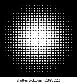 Halftone circles, halftone dot pattern