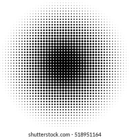 Halftone circles, halftone dot pattern