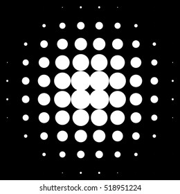 Halftone circles, halftone dot pattern