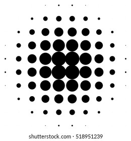 Halftone circles, halftone dot pattern