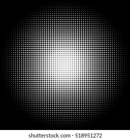 Halftone circles, halftone dot pattern