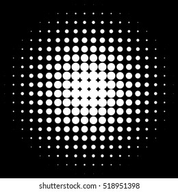 Halftone circles, halftone dot pattern