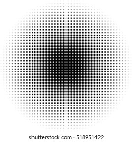 Halftone circles, halftone dot pattern