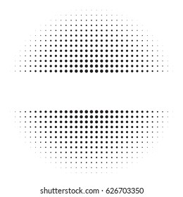 Halftone circles, halftone dot pattern