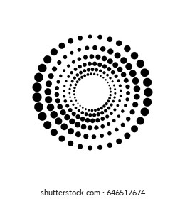 Halftone circles, halftone dot pattern