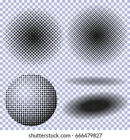 Halftone circles, halftone dot pattern.