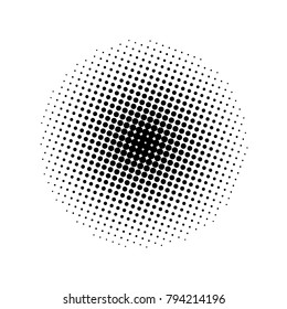 Halftone circles, halftone dot pattern