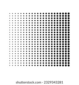 Halftone circles, halftone dot pattern flat illustration on white background..eps