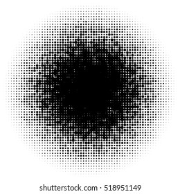 Halftone circles, halftone dot pattern - Random dots