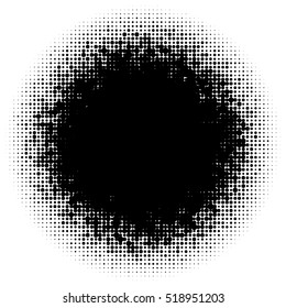 Halftone circles, halftone dot pattern - Random dots