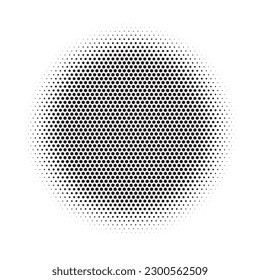 Halftone circles, halftone dot pattern. Halftone dot vector pattern texture background, overlay abstract geometric dots on white screen.