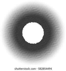 Halftone circles, halftone dot pattern Vector picture