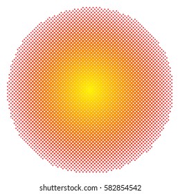 Halftone circles, halftone dot pattern Vector picture