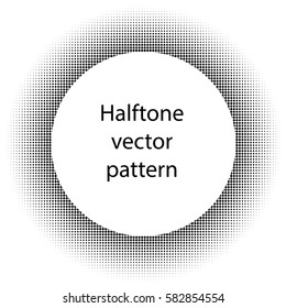 Halftone circles, halftone dot pattern Vector picture