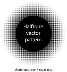 Halftone circles, halftone dot pattern Vector picture