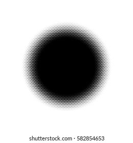 Halftone circles, halftone dot pattern Vector picture