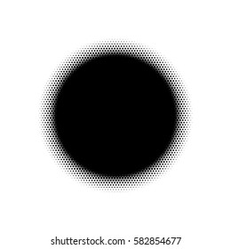 Halftone circles, halftone dot pattern Vector picture