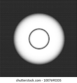 Halftone circles, dots pattern, vector, grunge. Comic texture background. Monochrome half-tone. Circle halftone Dots, White and black geometric gradient for pop art designs.