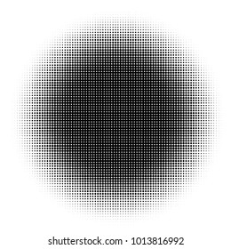 Halftone circles, dots pattern, vector, grunge. Comic texture background. Monochrome half-tone. Circle halftone Dots, White and black geometric gradient for pop art designs.