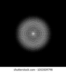 Halftone circles, dots pattern, vector, grunge. Comic texture background. Monochrome half-tone. Circle halftone Dots, White and black geometric gradient for pop art designs.