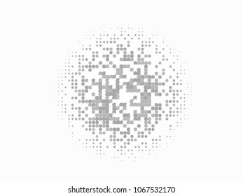 Halftone circles, dots pattern, vector, grunge. Comic texture background. Monochrome half-tone. Circle halftone Dots, Grey and white geometric gradient for pop art designs.