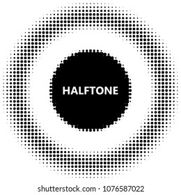 Halftone circles, dots pattern, vector, grunge. Comic texture background. Monochrome half-tone. Circle halftone Dots, White and black geometric gradient for pop art designs.