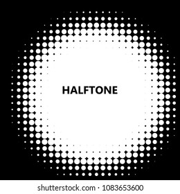 Halftone circles, dots pattern, vector, grunge. Comic texture background. Monochrome half-tone. Circle halftone Dots, White and black geometric gradient for pop art designs.