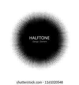 Halftone circles, dots pattern, vector, grunge. Comic texture background. Monochrome half-tone. Circle halftone Dots, White and black geometric gradient for pop art designs.